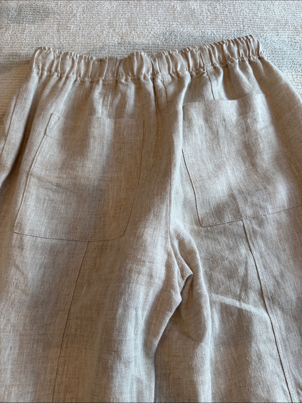 Reformation Linen Pants - Olive & Oatmeal - Picture 12 of 14